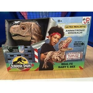 Jurassic World Realfx BABY T-REX Realistic‎ Dinosaur Puppet Toy NWB Moves/Sounds